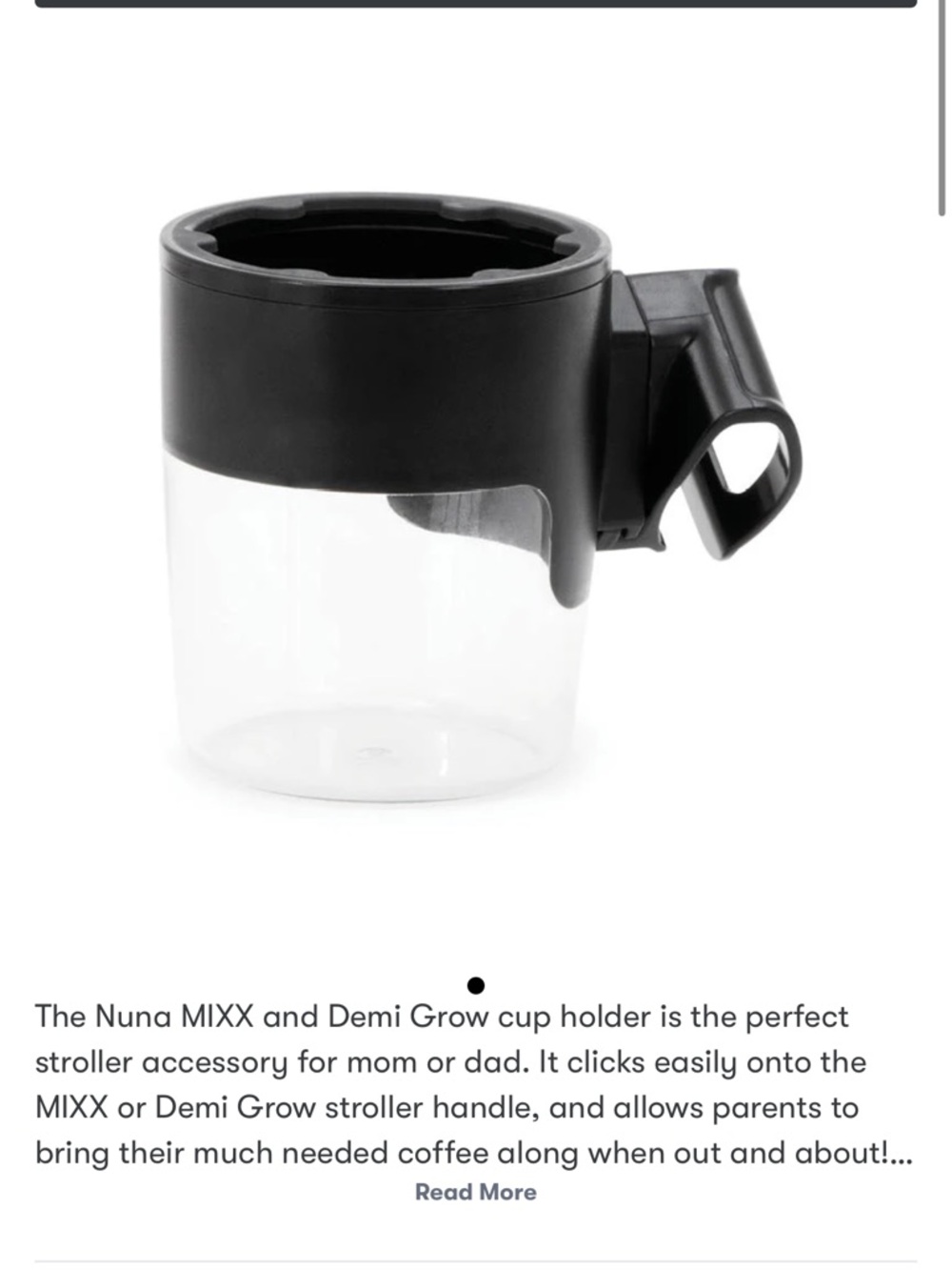 Nuna Stroller Cup Holder - Black/Clear